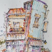 My project for course: Expressive Architectural Sketching with Colored Markers. Un proyecto de Bocetado, Dibujo, Ilustración arquitectónica, Sketchbook e Ilustración con tinta de Miranda Geerts - 03.11.2022