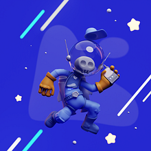My project for course: 3D Character Creation in Blender. 3D, Character Design, 3D Modeling, 3D Character Design, and 3D Design project by l_plyamka - 11.03.2022