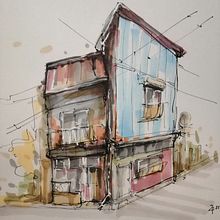 Mój projekt z kursu: Rysunek architektoniczny: kolor i artystyczna ekspresja. Sketching, Drawing, Architectural Illustration, Sketchbook & Ink Illustration project by Patrycja Zielinska-Biesek - 11.03.2022