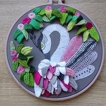 Mi proyecto del curso: Técnicas básicas de bordado: puntadas, composiciones y gamas cromáticas. Un proyecto de Diseño de complementos, Diseño de vestuario, Bordado, Teoría del color y Diseño textil de Caroline Cea Curimilla - 02.11.2022