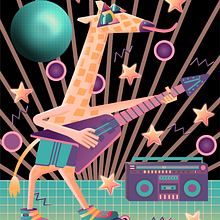 My project for course: Geometric Illustration with Volume. Un proyecto de Ilustración tradicional, Diseño de personajes e Ilustración digital de drinkwatersunette - 02.11.2022