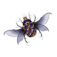 Meu projeto do curso: Design de tatuagem com efeitos dourados no Procreate. Un progetto di Illustrazione tradizionale, Illustrazione digitale e Design di tatuaggi di Daniela Demori - 20.10.2022