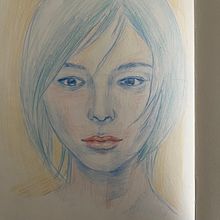 My project for course: Vibrant Portrait Drawing with Colored Pencils. Un proyecto de Dibujo, Dibujo de Retrato, Sketchbook y Dibujo con lápices de colores de Zhou Su - 04.11.2022