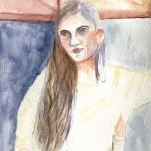 My project for course: Artistic Portrait with Watercolors. Artes plásticas, Pintura, Pintura em aquarela, e Desenho de retrato projeto de Raphaelle - 06.11.2022