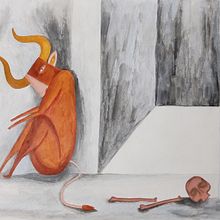 My project for course: Graphic Experimentation for Illustrated Stories: Minotaur . Un progetto di Illustrazione tradizionale, Stor e telling di Elpis Karathanasi - 04.11.2022