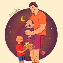 Martí y su papa. Un progetto di Illustrazione tradizionale di Anna Méndez - 07.11.2022