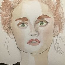 My project for course: Watercolor Portrait from a Photo. Traditional illustration, Watercolor Painting, and Portrait Drawing project by skylar756 - 11.07.2022