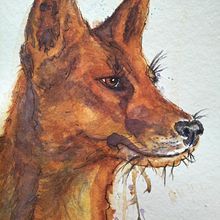 My project for course: Expressive Animal Portraits in Watercolor. Een project van Craft, Aquarelschilderen y Schilderij van whereisyvonne - 07.11.2022