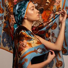 Ilona Tambor Silk Scarves commercial photography. Photograph, Photograph, and Post-production project by Marilena Ioakeim - 11.07.2022