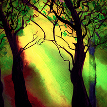 My project for course: Lights In The Forest. Painting, Watercolor Painting, and Traditional illustration project by Valentin Urban - 11.07.2022