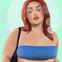 Curvy Girl Illustration. Un progetto di Illustrazione tradizionale, Illustrazione digitale e Disegno digitale di Paula de Tierra - 08.11.2022