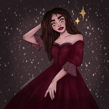 Wine Dress. Un progetto di Illustrazione tradizionale, Character design, Illustrazione digitale e Disegno digitale di Paula de Tierra - 08.11.2022