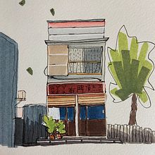 Mein Abschlussprojekt für den Kurs: Expressive Architekturskizzen mit Markern. Un proyecto de Bocetado, Dibujo, Ilustración arquitectónica, Sketchbook e Ilustración con tinta de wolf-jana - 08.11.2022