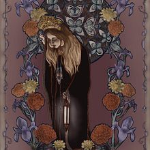My project for course: Illustrated Portraits in Art Nouveau Style. Traditional illustration, Fine Arts, Digital Illustration, Portrait Drawing, Artistic Drawing, Digital Drawing, and Digital Painting project by Virginia Murphy - 11.07.2022