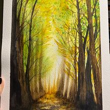 My project for course: Dreamy Watercolor Landscapes: Paint with Light. Painting, and Watercolor Painting project by Catalina Ionescu - 11.08.2022