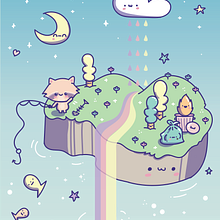 My project for course: Designing Kawaii Worlds: Spread Joy Through Illustration - Waving hello from Trash Island!. Character Design, Digital Illustration, and Manga project by alice_745394 - 11.09.2022