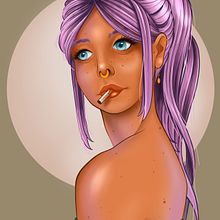 Mein Abschlussprojekt für den Kurs: Porträts von weiblichen Charakteren mit Procreate. Traditional illustration, Digital Illustration, and Digital Drawing project by dudey1312 - 11.09.2022