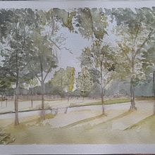 Mi proyecto del curso: Paisajes naturales en acuarela. Projekt z dziedziny  Sztuki piękne,  Malarstwo i Malowanie akwarelą użytkownika Nayr Espinoza - 09.11.2022