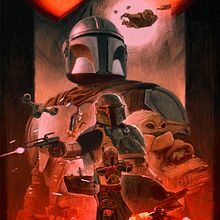 Mandalorian. Traditional illustration, Film, Video, and TV project by Ignacio RC - 11.09.2022