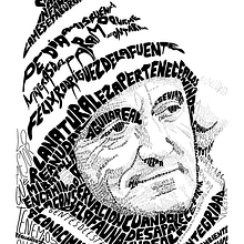 Félix Rodríguez de la Fuente. Desenho de retrato, Tipografia, Ilustração tradicional, e Desenho realista projeto de Begoña Blázquez Parro - 09.11.2022