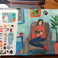 My project for course: Exploratory Sketchbook: Find Your Drawing Style. Traditional illustration, Sketching, Creativit, Drawing, Watercolor Painting, Sketchbook, and Gouache Painting project by Ksenya Riznyk - 11.06.2022