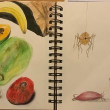 Mein Abschlussprojekt für den Kurs: Illustrationstechniken zum Lösen kreativer Blockaden. Een project van  Ontwerp, Traditionele illustratie,  Beeldende kunst, Schilderij,  Creativiteit, Creativiteit met kinderen y Sketchbook van nicole_paletti - 10.11.2022