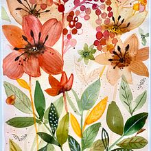 Mi proyecto del curso: Acuarela floral: conecta con la naturaleza. Traditional illustration, Painting, Watercolor Painting, and Botanical Illustration project by Cristina Berdasco Soriano - 11.10.2022