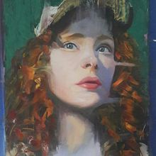 Mi proyecto del curso: Retratos contemporáneos al óleo. Traditional illustration, Fine Arts, Painting, and Oil Painting project by Giuliana Barreto - 11.07.2022