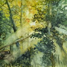 Mein Abschlussprojekt für den Kurs: Verträumte Aquarell-Landschaften: Halte Licht fest. Painting, and Watercolor Painting project by Katrin Krammer - 11.10.2022