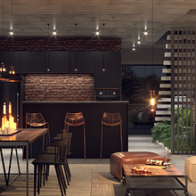 Mon projet du cours : Rendu d'intérieur avec SketchUp et V-Ray Next. Een project van Architectuur, Interactief ontwerp, Digitale architectuur, Architecturale visualisatie y  Ontwerp van Noémie Caron - 12.11.2022