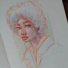 Mi proyecto del curso: Dibujo de retratos llamativos con lápices de colores. Un progetto di Disegno, Disegno di ritratti, Sketchbook e Disegno con matite colorate di yeraldin_zu_va - 05.11.2022