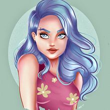 Meu projeto do curso: Retrato de personagens femininas com Procreate. Traditional illustration, Digital Illustration, and Digital Drawing project by Mateus Farias - 11.10.2021