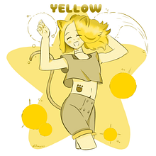 PERSONIFICACIÓN DEL COLOR AMARILLO . Traditional illustration, Character Design, Comic, and Manga project by Audel Serrano - 11.11.2022