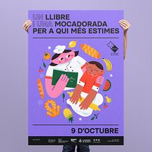 Cartel 9 d'Octubre - Fundació Bromera. Poster Design, Graphic Design, Vector Illustration, Digital Illustration, and Traditional illustration project by Pistacho Studio - 10.09.2022