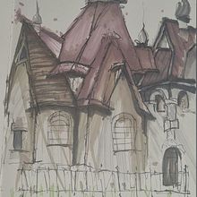 Casa abbandonata . Sketching, Drawing, and Architecture project by Chantal Cerise - 11.12.2022