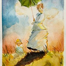 Recreación de la pintura impresionista - Cambio de la luz. Painting, Watercolor Painting, Traditional illustration, and Creativit project by W4D - 11.08.2022