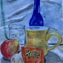 My project for course: Contemporary Still Life with Watercolor. Traditional illustration, Painting, and Watercolor Painting project by Barb O - 11.12.2022