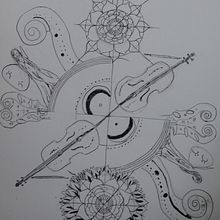 Mijn project van de cursus: Cello elvens . Projekt z dziedziny  R, sunek,  R, sunek art, st, czn,  R i sunek atramentem użytkownika tamar_36 - 13.11.2022