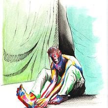 Mi proyecto del curso: Dibujo expresivo de la figura humana: explora formas y colores. Fine Arts, Pencil Drawing, Drawing, Portrait Drawing, Realistic Drawing, Figure Drawing, Gouache Painting, and Traditional illustration project by brunobecchetti18 - 11.13.2022