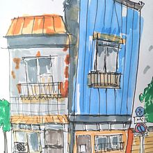Mi proyecto del curso: Dibujo arquitectónico expresivo con marcadores de colores. Projekt z dziedziny Sketching,  R, sunek,  R, sunek architektoniczn, Sketchbook,  R i sunek atramentem użytkownika Maribel Carmona - 13.11.2022