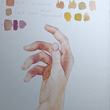 My project for course: Illustration of Hands with Expressive Watercolors. Painting, Watercolor Painting, and Figure Drawing project by Natalia Grisales - 11.14.2022