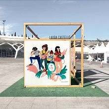 Murales. Traditional illustration, Character Design, Fine Arts, Painting, Set Design, Street Art, Creativit, Acr, and lic Painting project by Laura Castelló - 11.14.2022