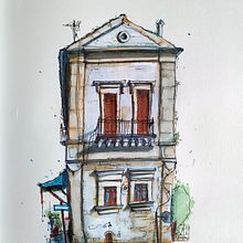 Il mio progetto del corso: Disegno architettonico espressivo con pennarelli colorati. Un progetto di Bozzetti, Disegno, Illustrazione architettonica, Sketchbook e Illustrazione con inchiostro di Simona Di Rosa - 14.11.2022