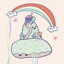 My kawaii mountain . Traditional illustration project by Julia Brown - 04.14.2022
