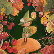 Autumn Painting - Digital Mix. Een project van Traditionele illustratie van Lucy Fleming - 14.11.2022