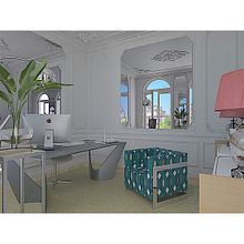 Dream Home Office in Paris. Un proyecto de Diseño de interiores, Arquitectura interior, Retoque fotográfico, Diseño 3D y Fotografía en interiores de Eduardo da Bahia - 15.05.2022