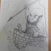 Mi proyecto del curso: Introducción a la creación de personajes estilo cartoon marinero oloroso valiente. Traditional illustration, Character Design, Drawing, and Design project by jaedcold - 11.16.2022