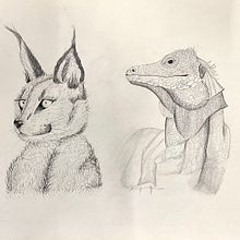 Lince e Iguana. Een project van Tekening met potlood van Ainhoa González García - 16.11.2022