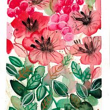 Meu projeto do curso: Aquarela floral: conecte-se com a natureza. Projekt z dziedziny Trad, c, jna ilustracja,  Malarstwo, Malowanie akwarelą, R i sunek botaniczn użytkownika Anielle Freitas - 15.11.2022