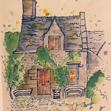 My project for course: Expressive Architectural Sketching with Colored Markers. Sketching, Drawing, Architectural Illustration, Sketchbook & Ink Illustration project by Elçin Erden - 11.15.2022